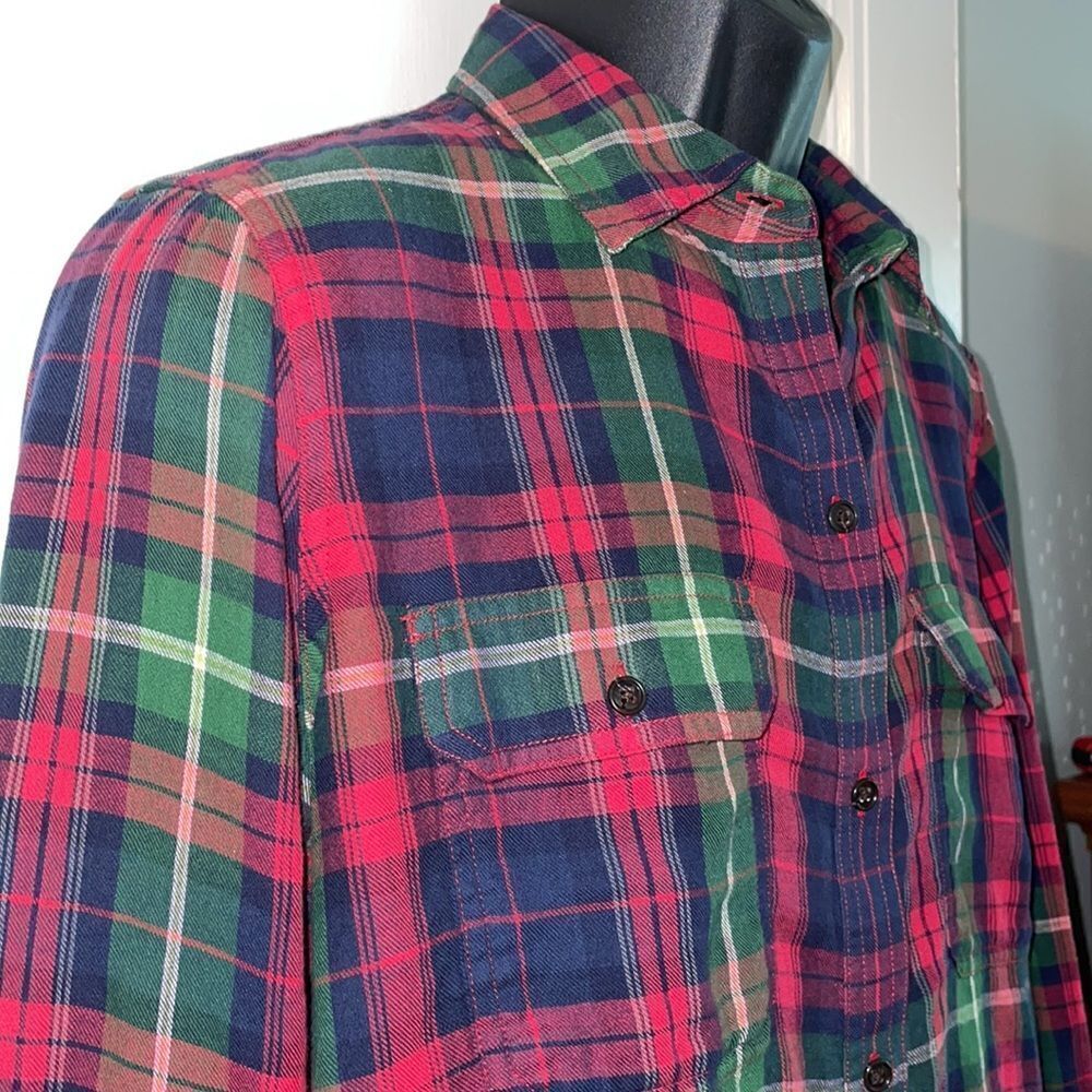 Chaps Denim plaid cotton shirt - Picture 5 of 9